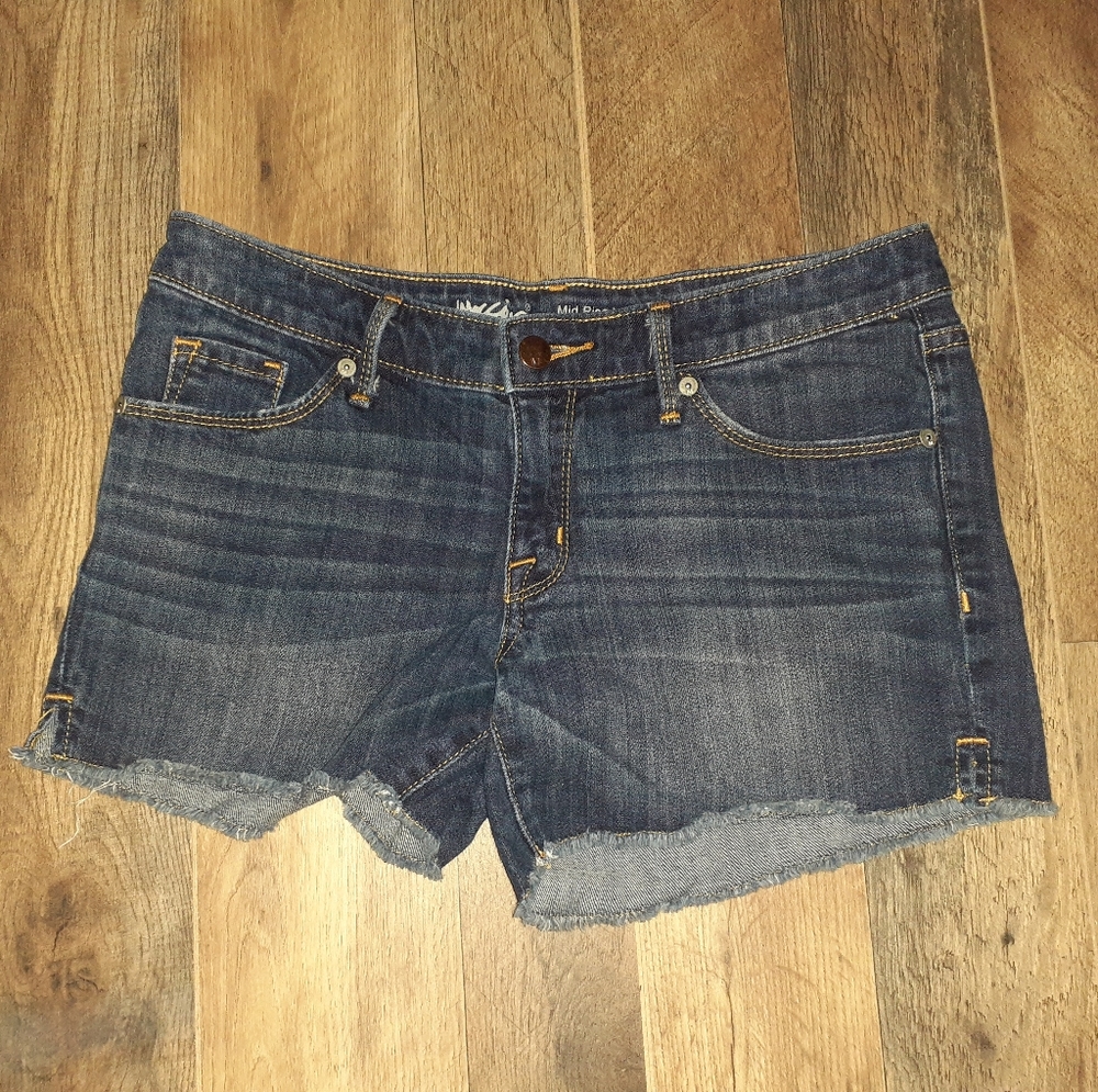 Mossimo Women's Dye High Rise Shorts Size 4 / 27 Jean Short Blue 